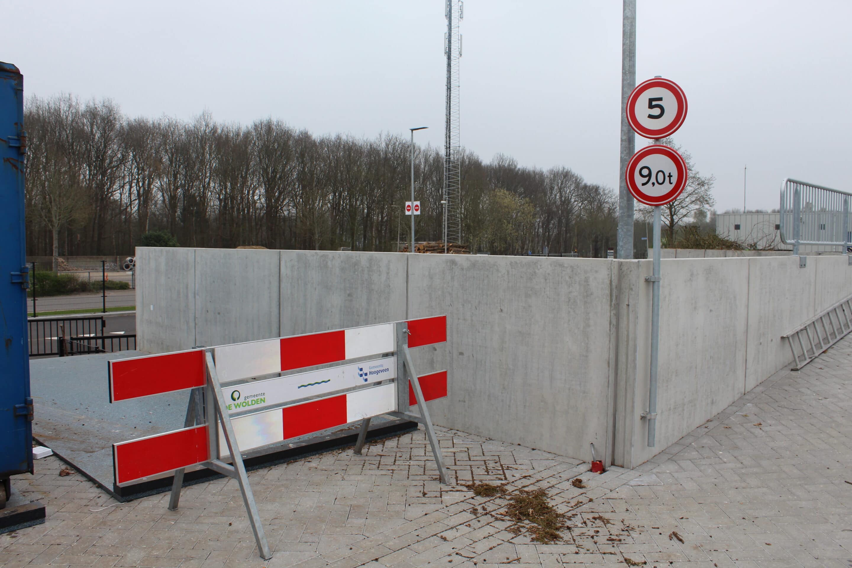 Bosch Beton - Keerwanden voor nieuwe milieustraat in Zuidwolde