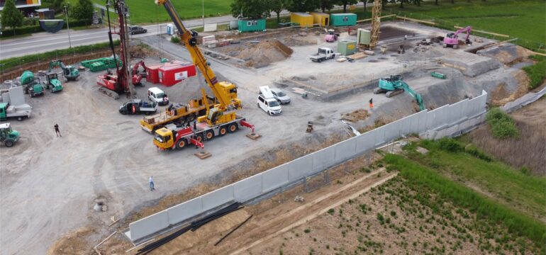 Bosch Beton - Keerwanden Aldi-vestiging in Abstatt