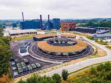 Keerwanden vormen de basis voor Deens recyclingstation.