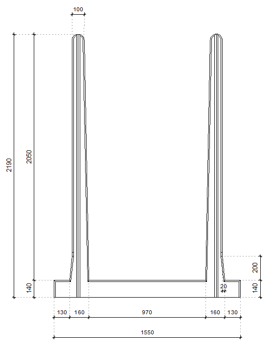 Murs de soutènement U 