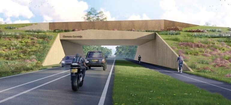 Bosch Beton - Hoogteverschil bij natuurbrug/ecoduct Clemens Cornielje over N302