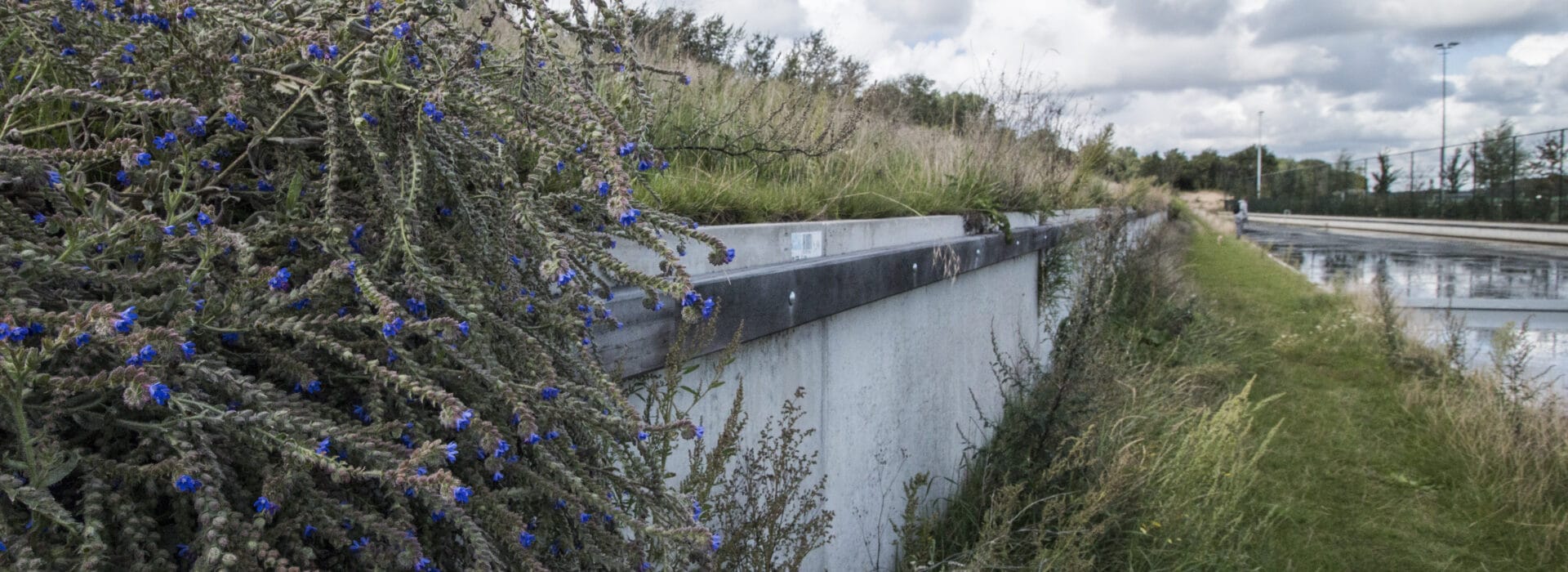 Waterkering bij sportcomplex De Zilk in Noordwijkerhout met Bosch Beton keerwanden